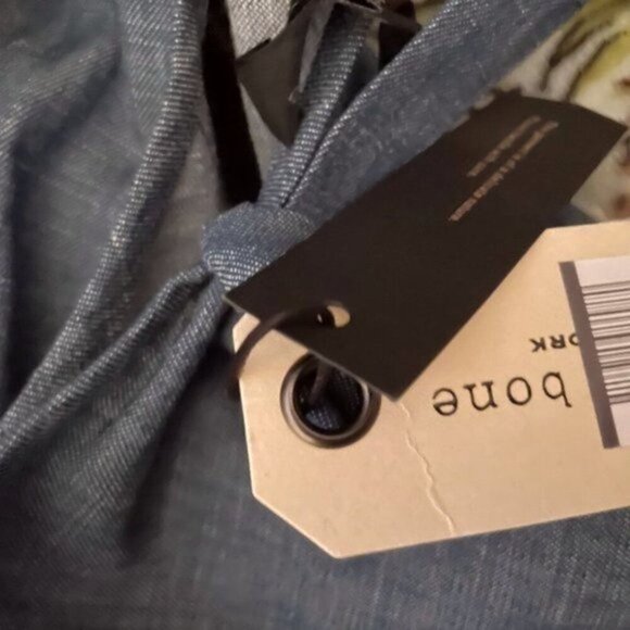 rag & bone Suffolk Chambray Mini Dress Blue 12 - Picture 8 of 11